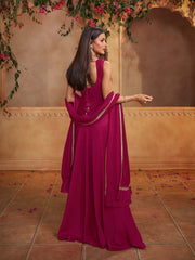 Women Embellished Thread Work Grandeur & Majestic Artwork Georgette Anarkali Kurta
