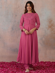 Women Ethnic Motifs Embroidered Empire Sequinned Kurta with Trousers & With Dupatta