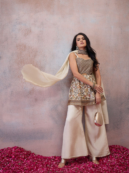 Women Ethnic Motifs Embroidered Regular Kurta Sets
