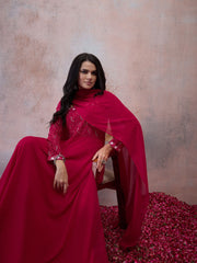 Women Embroidered Sequinned Georgette Anarkali Kurta