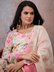 Women Floral Printed Floral Georgette Anarkali Kurta