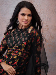 Women Paisley Printed Floral Georgette Anarkali Kurta