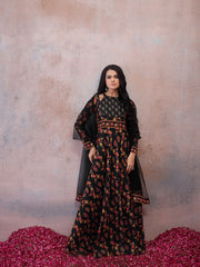 Women Paisley Printed Floral Georgette Anarkali Kurta