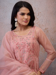 Women Floral Embroidered Regular Thread Work Kurta with Sharara & With Dupatta (Copy)