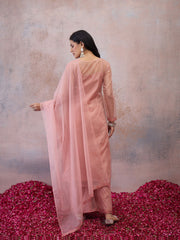 Women Floral Embroidered Regular Thread Work Kurta with Sharara & With Dupatta (Copy)