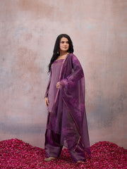 Women Regular Pure Silk Kurta with Palazzos & With Dupatta