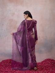 Women Regular Pure Silk Kurta with Palazzos & With Dupatta