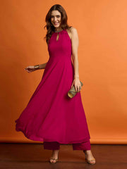 Women Regular Beads and Stones Kurta with Trousers