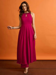 Women Regular Beads and Stones Kurta with Trousers