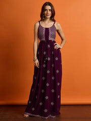 Women Embroidered Thread Work Georgette Kurta
