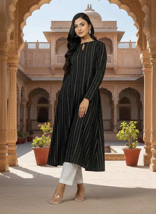 Women Keyhole Neck Kurta