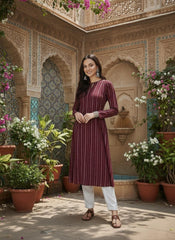 Women Keyhole Neck Kurta