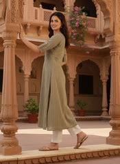 Golden Beigr Women Kurta