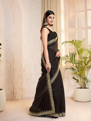 Sequinned Poly Georgette Saree