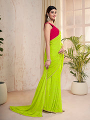 Floral Sequinned Saree