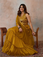 Sequinned Tissue Fusion Saree