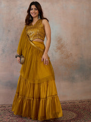 Sequinned Tissue Fusion Saree