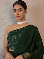 Embroidered Poly Georgette Fusion Saree