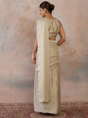 Women Ready To Wear Saree with attached Unstitched Blouse Piece