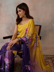 Floral Poly Georgette Saree