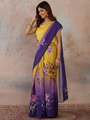 Floral Poly Georgette Saree