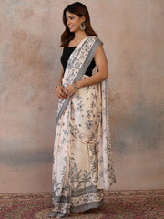 Women Floral Poly Georgette Ready to Wear Saree