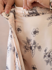 Women Floral Poly Georgette Ready to Wear Saree