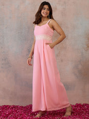 Basic womenJumpsuit with Embroidered