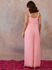 Basic womenJumpsuit with Embroidered