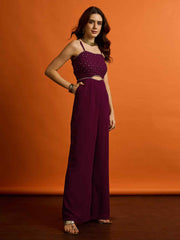 Basic Jumpsuit with Embroidered