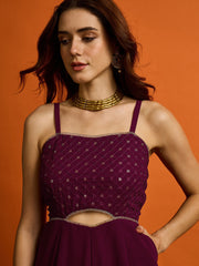 Basic Jumpsuit with Embroidered