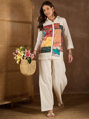 Women Cotton Applique Co-ords Set
