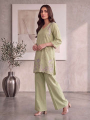 Embroidered Tunic with Palazzos