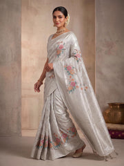 Floral Zari Pure Cotton Saree