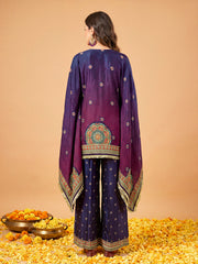 Bohemian Silk Printed Tunic with Palazzos