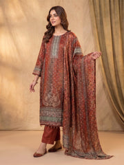 Women Ethnic Motifs Printed Regular Silk Crepe Kurta with Trousers & With Dupatta