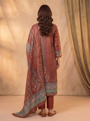 Women Ethnic Motifs Printed Regular Silk Crepe Kurta with Trousers & With Dupatta