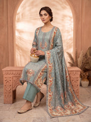 Women Ethnic Motifs Printed Regular Silk Crepe Kurta with Trousers & With Dupatta