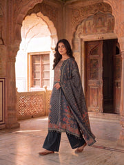 Women Ethnic Motifs Printed Regular Kurta with Palazzos & With Dupatta