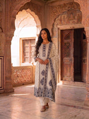 Women Ethnic Motifs Printed Regular Sequinned Kurta with Trousers & With Dupatta