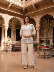 Floral Embroidered Tunic with Palazzos