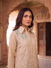 Floral Embroidered Tunic with Trousers