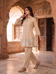 Floral Embroidered Tunic with Trousers