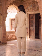 Floral Embroidered Tunic with Trousers