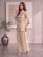 Embroidered Shirt with Palazzos