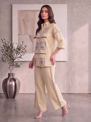 Embroidered Shirt with Palazzos