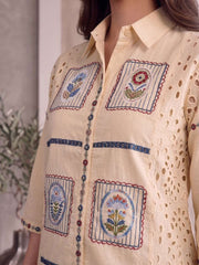 Embroidered Shirt with Palazzos