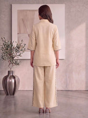 Embroidered Shirt with Palazzos