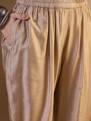 Women Printed Regular Chanderi Cotton Kurta with Trousers & With Dupatta