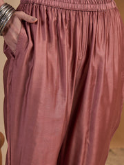 Women Ethnic Motifs Printed Regular Chanderi Cotton Kurta with Trousers & With Dupatta